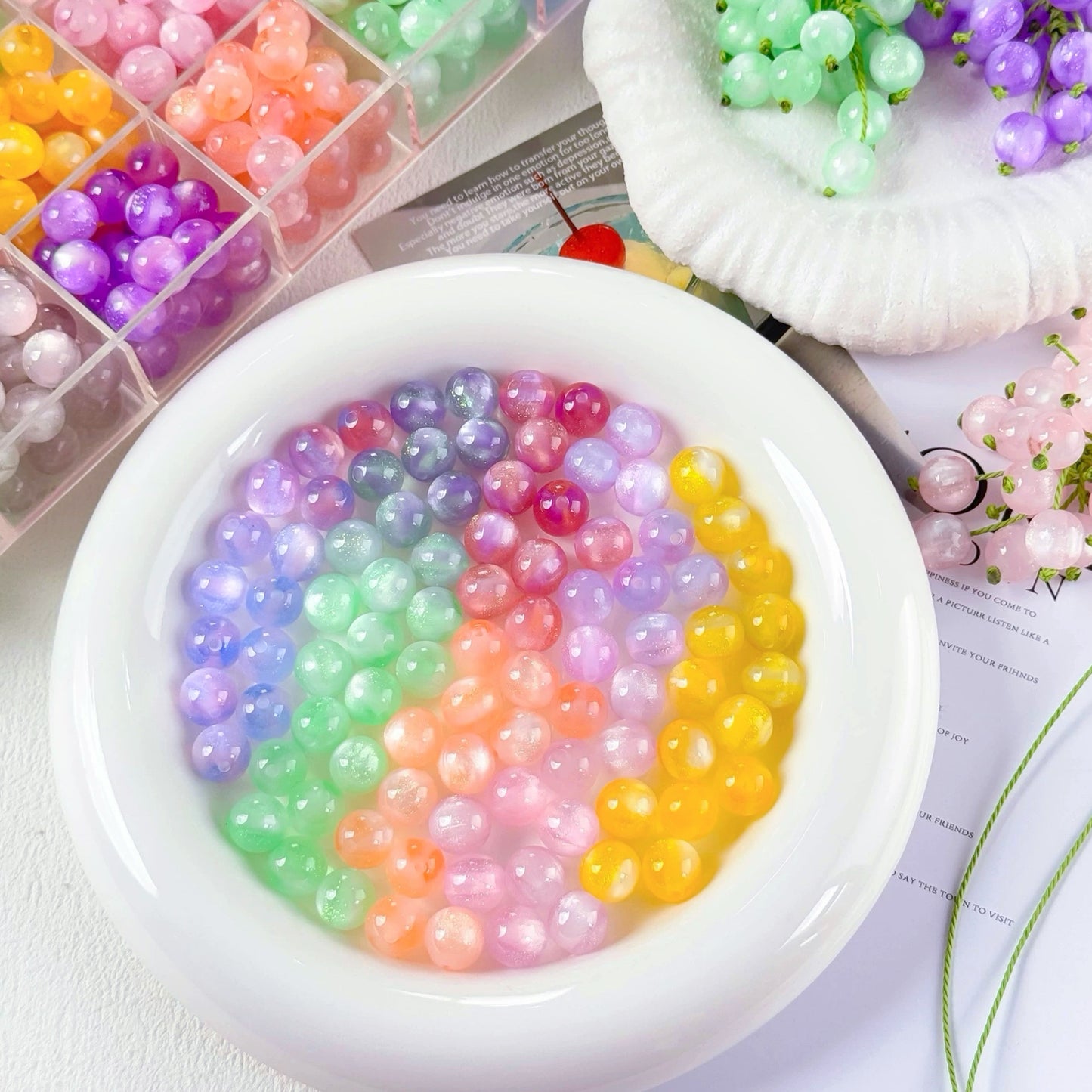 Star DIY Color Changing Resin Cat Eye Beads