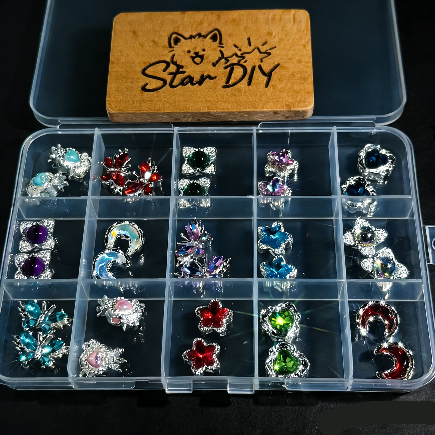 Star DIY Luxury Spacer Beads With Bling Rhinestone